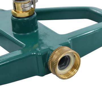 Rotary Sprinkler Green - Durable Metal Lawn Irrigation 21x22x13 cm