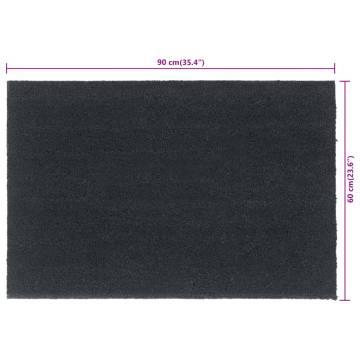 Door Mat Dark Grey 60x90 cm Tufted Coir | Hipomarket