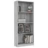 4-Tier Grey Sonoma Book Cabinet - Elegant Storage Solution