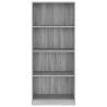 4-Tier Grey Sonoma Book Cabinet - Elegant Storage Solution