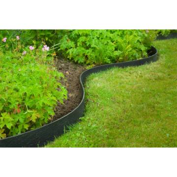 Nature Garden Border Edging Textured 0.12x24m Black - HipoMarket