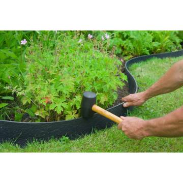 Nature Garden Border Edging Textured 0.12x24m Black - HipoMarket