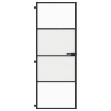 Interior Door Slim Black 76x201.5 cm | Modern Glass Design