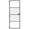 Interior Door Slim Black 76x201.5 cm | Modern Glass Design