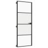 Interior Door Slim Black 76x201.5 cm | Modern Glass Design