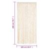 Fly Curtain Beige and White 100x200 cm - Keep Insects Out