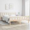 Bed Frame Solid Wood 140x200 cm Colour natural Size 140 x 200 cm 