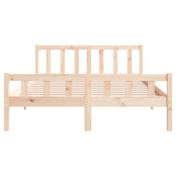 Solid Wood Bed Frame 140x200 cm - Timeless Style | Hipo Market