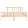 Solid Wood Bed Frame 140x200 cm - Timeless Style | Hipo Market