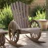 Rocking Adirondack Chair Solid Wood Fir Colour dark brown Quantity in Package 1 