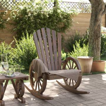 Rocking Adirondack Chair - Solid Fir Wood for Outdoor Comfort