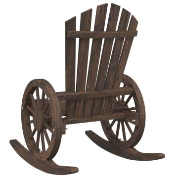 Rocking Adirondack Chair - Solid Fir Wood for Outdoor Comfort