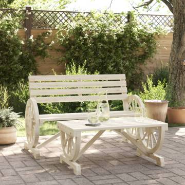 2 Piece Garden Lounge Set - Elegant Solid Wood Fir Furniture