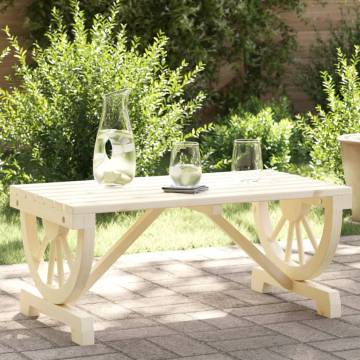 Garden Coffee Table - Solid Wood Fir 90x50x40 cm