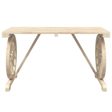 Garden Table 115x55 cm - Solid Fir Wood for Outdoor Dining