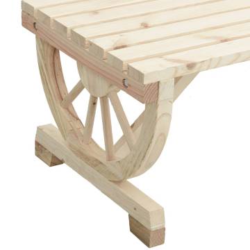 Garden Table 115x55 cm - Solid Fir Wood for Outdoor Dining