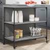 Kitchen Trolley Grey Sonoma - Stylish Storage Solution