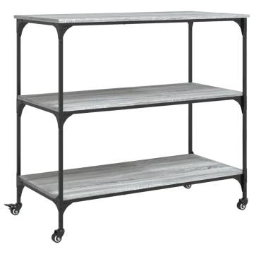 Kitchen Trolley Grey Sonoma - Stylish Storage Solution