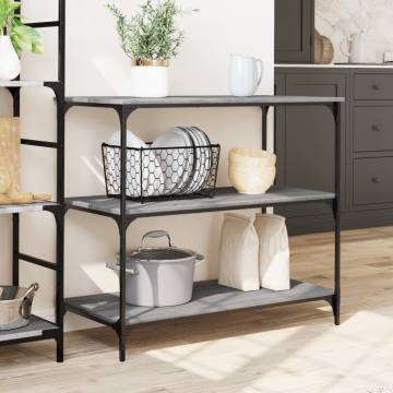 Kitchen Trolley Grey Sonoma - Stylish Storage Solution