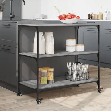 Kitchen Trolley Grey Sonoma - Stylish Storage Solution