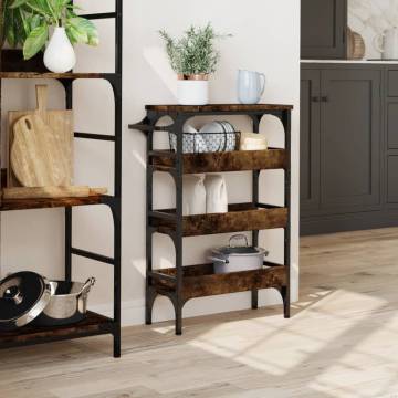 Kitchen Trolley Smoked Oak - Stylish Storage Solution