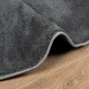 Rug OVIEDO Short Pile Anthracite Ø 160 cm - Stylish Comfort