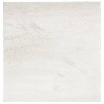 Rug OVIEDO Short Pile Beige 200x200 cm - Comfortable Decor