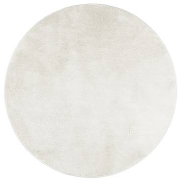 Rug OVIEDO Short Pile Cream Ø 240 cm - Stylish Comfort