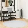 Rug OVIEDO Short Pile Grey Ø 120 cm Colour grey Size Ø 120 cm 