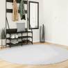 Rug OVIEDO Short Pile Grey Ø 200 cm Colour grey Size Ø 200 cm 