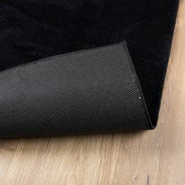 Rug OVIEDO Short Pile Black 80x150 cm - Comfort & Style