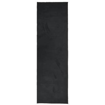 Rug OVIEDO Short Pile Black 80x250 cm - Comfort & Style