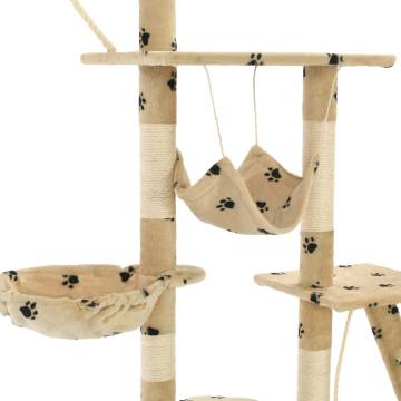 Cat Tree with Sisal Scratching Posts - 230-250 cm Beige