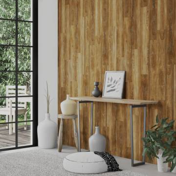 Wood Look Brown PVC Wall Panels - 4.12 m² | Hipomarket