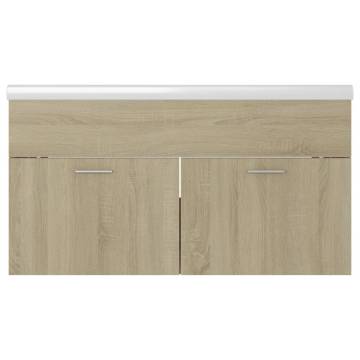 Sink Cabinet with Built-in Basin - Sonoma Oak | HipoMarket