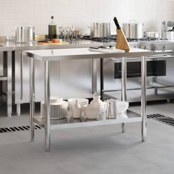 Stainless Steel Kitchen Work Table 110x55x85 cm - HipoMarket