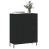 Stylish Black Sideboard - 69.5x34x90 cm Engineered Wood