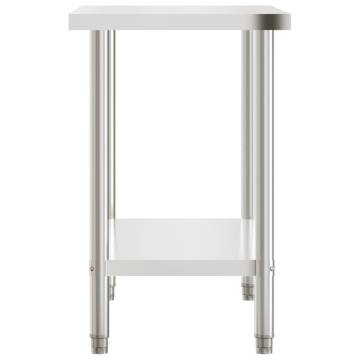 Stainless Steel Kitchen Work Table 110x55x85 cm - HipoMarket