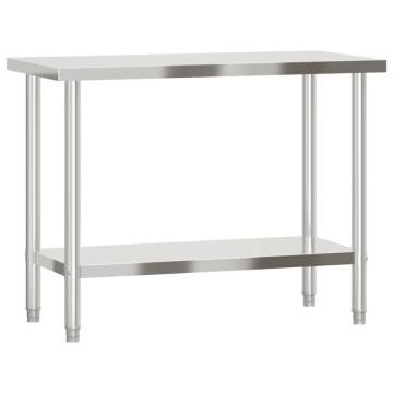 Stainless Steel Kitchen Work Table 110x55x85 cm - HipoMarket