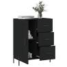 Stylish Black Sideboard - 69.5x34x90 cm Engineered Wood