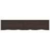 Wall Shelf Dark Brown Solid Oak - 140x30cm | HipoMarket