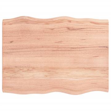 Table Top Light Brown Solid Wood Live Edge | Hipomarket