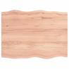 Table Top Light Brown Solid Wood Live Edge | Hipomarket