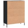 Stylish Black Sideboard - 69.5x34x90 cm Engineered Wood