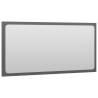 Stylish High Gloss Grey Bathroom Mirror - 80x1.5x37 cm