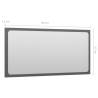 Stylish High Gloss Grey Bathroom Mirror - 80x1.5x37 cm