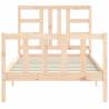 Solid Wood Bed Frame with Headboard 90x200 cm - HipoMarket