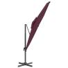 Double Top Cantilever Umbrella Bordeaux Red 300x300 cm