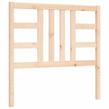 Solid Wood Bed Frame with Headboard 90x200 cm - HipoMarket