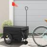 Bike Trailer Black 45 kg Iron Colour black Size 62.5 x 124 x 52 cm 